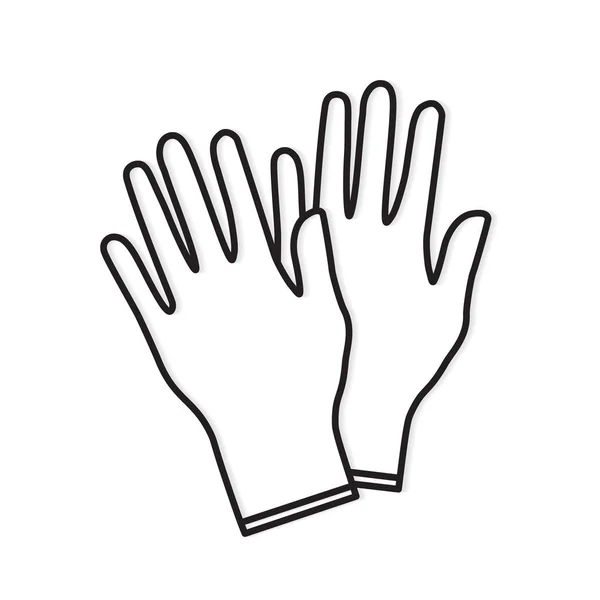 Medizinische Handschuhe Icon-Vektor-Illustration — Stockvektor