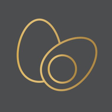 Altın yumurta simgesi-vektör illüstrasyonu