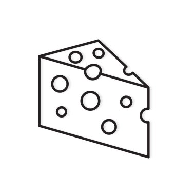 Peynir-vektör çiziminin üçgen parçası