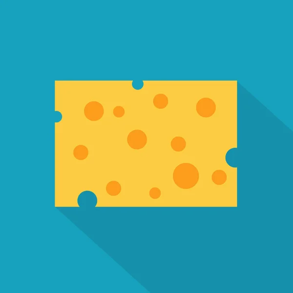 Sárga sajt szelet - vektor illusztráció — Stock Vector
