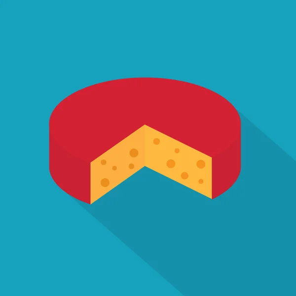 Ronde blok van kaas-vector illustratie — Stockvector
