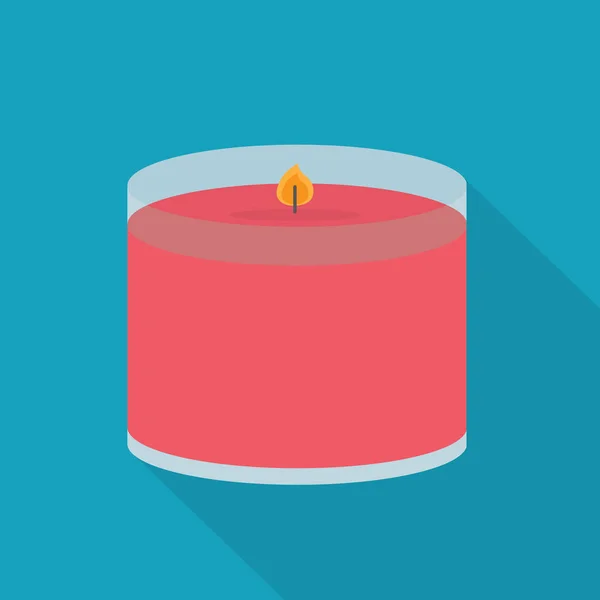 Pink Scented Candle Icon Vector Illustration — Stock Vector