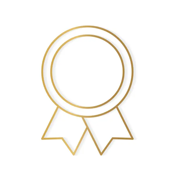 Goldene Medaille Icon Vektor Illustration — Stockvektor