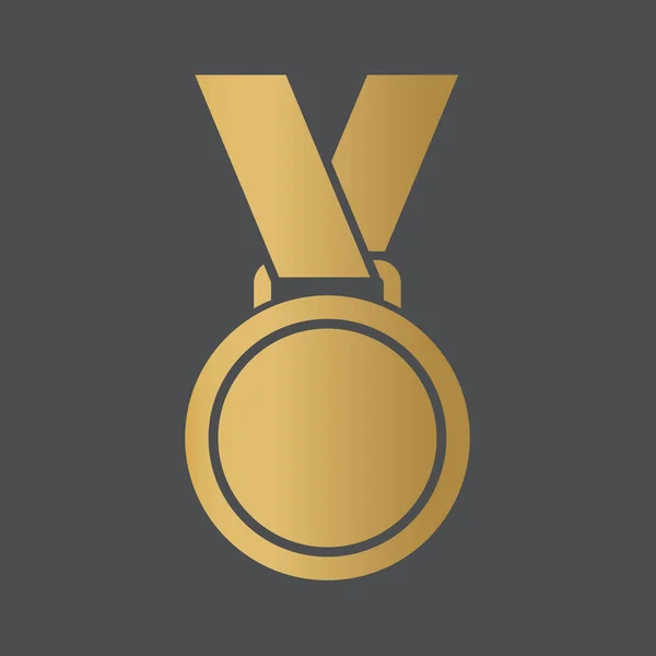 Goldene Medaille Icon Vektor Illustration — Stockvektor