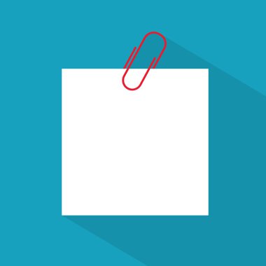 Boş kart simgesi - vektör illüstrasyonlu kırmızı kağıt atacı