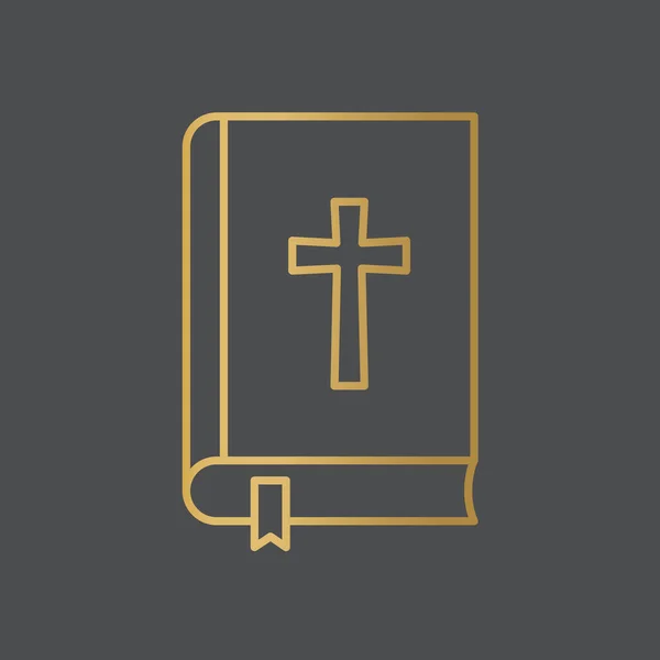 Open Bijbel Boek Icon Vector Illustratie — Stockvector