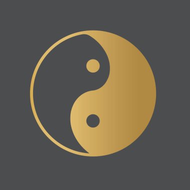 yin yang taoism sembol- vektör illüstrasyonu