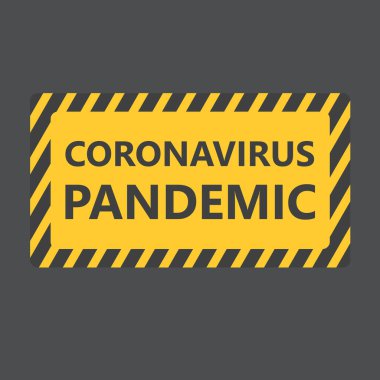 Koronavirüs pandemik uyarı tahtası - vektör illüstrasyonu