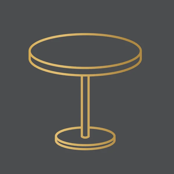Golden Table Icon Vector Illustration — Stock Vector