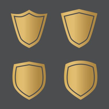 Altın Kalkan simgesi-vektör çizimi