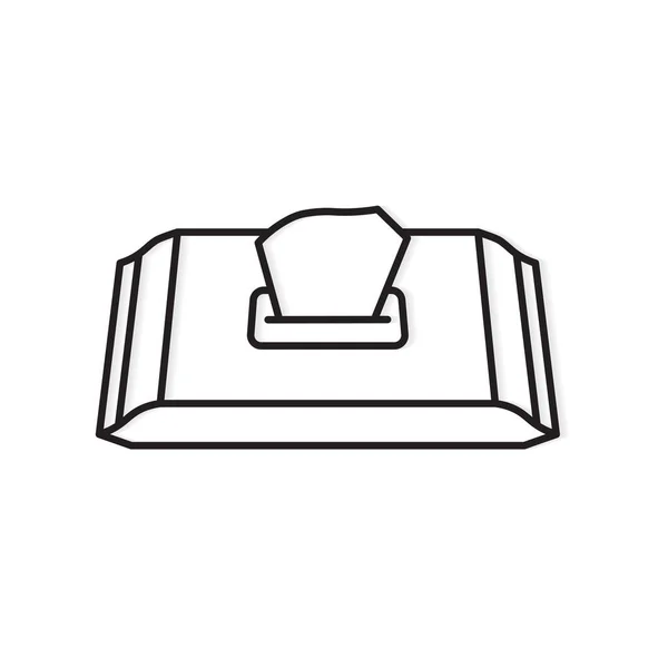 Box Mokrým Jednorázovým Ubrouskem Vektorová Ilustrace — Stockový vektor