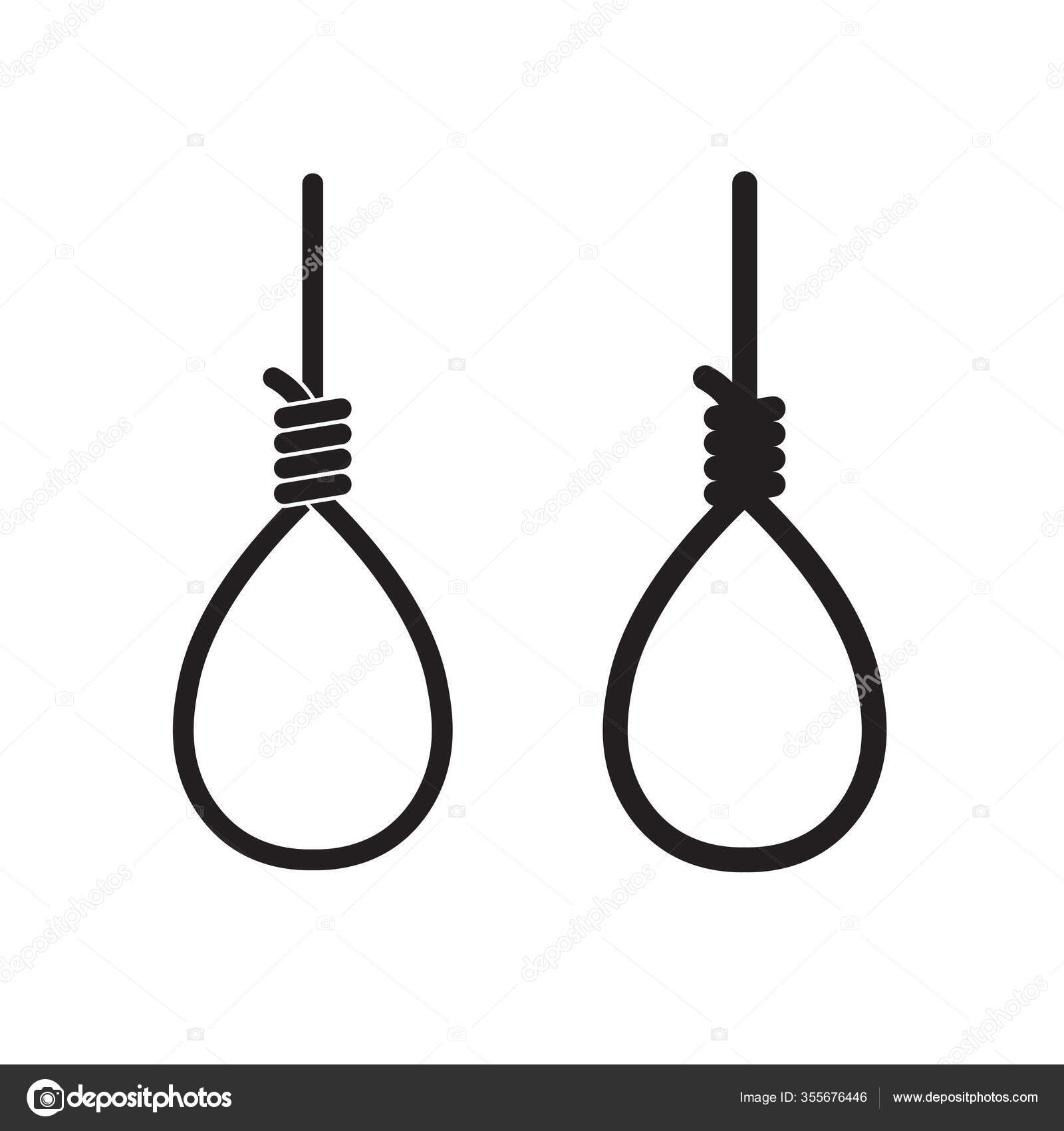 Suicide Hang Rope Vector Illustration Stock Vector by ©chrupka 355676446