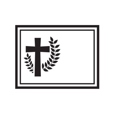 necroloji hatıra kartı-vektör illüstrasyonu