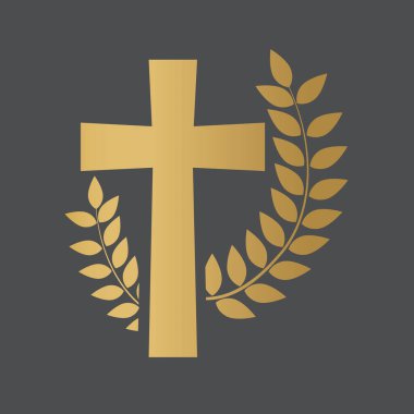 Altın Nükleer Anıt Çapraz Vektör İllüstrasyonu