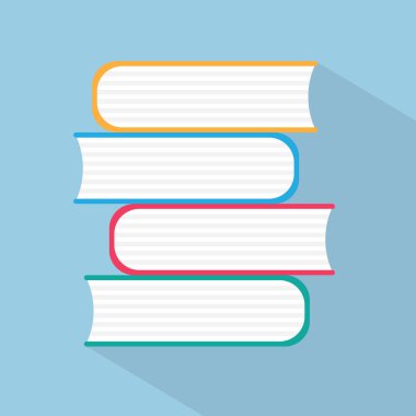 Kitap yığını - vektör illüstrasyonu