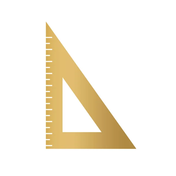 Goldenes Quadrat Icon Vektor Illustration — Stockvektor