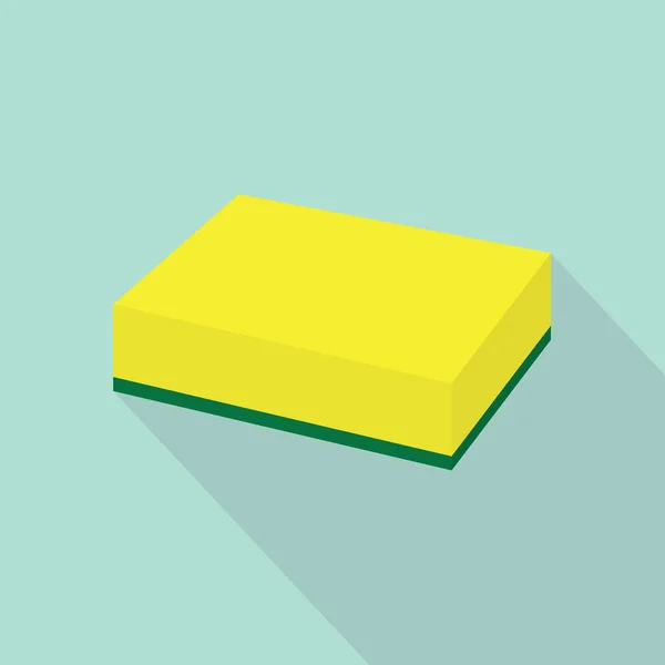 Yellow Cleaning Sponge Icon Vector Illustration — Stock Vector