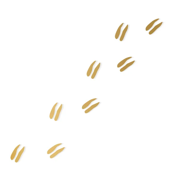 Χρυσό Roe Hoof Footprint Διανυσματική Απεικόνιση — Διανυσματικό Αρχείο
