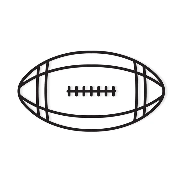 Ikona Piłki Rugby Wektor Ilustracja — Wektor stockowy