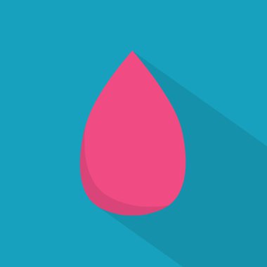 pembe makyaj süngeri - vektör çizimi