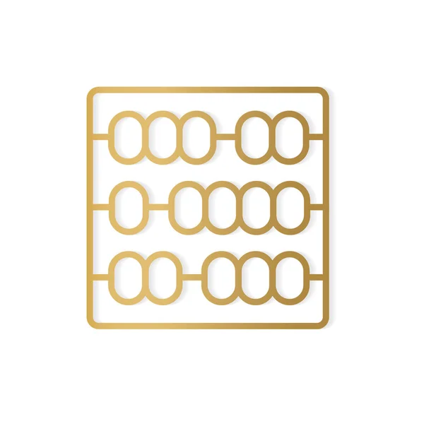 Gouden Abacus Icon Vector Illustratie — Stockvector