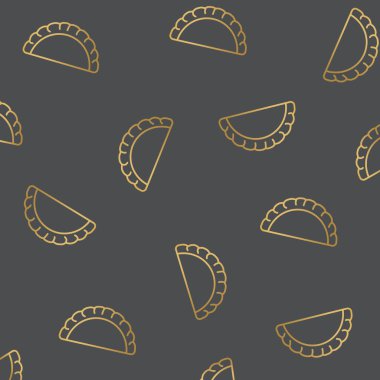 Altın hamur köfteleri deseni - vektör çizimi