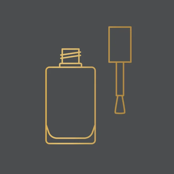 Goldener Nagellack Icon Vektor Illustration — Stockvektor