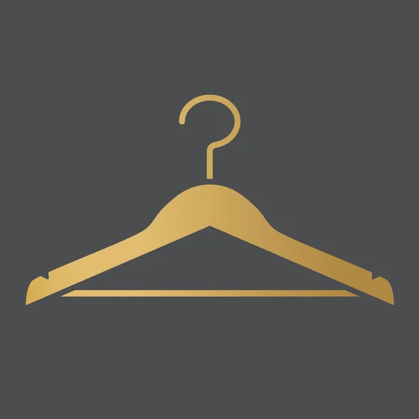Иконка Вешалки Золотой Одежды Векторная Иллюстрация — стоковый вектор