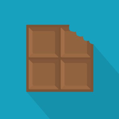 Isırılmış çikolata parça- vektör çizimi