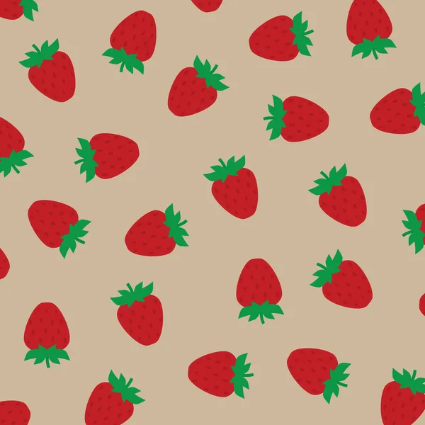 Sweet Strawberry Pattern Vector Illustration — Stock Vector