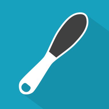 Plastik ayak rendeleyici simge çizimi