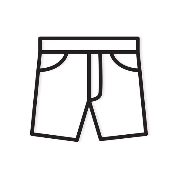 Jeans Shorts Ikon Vektor Illustration — Stock vektor