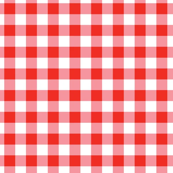 Red Checkerboard Tablecloth Vector Illustration — Stock Vector