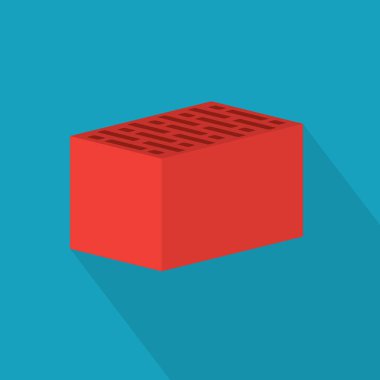 Boş seramik tuğla simge vektör çizimi