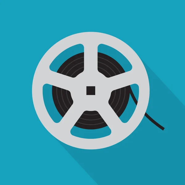 Filmspule Rolle Icon Vektor Illustration — Stockvektor