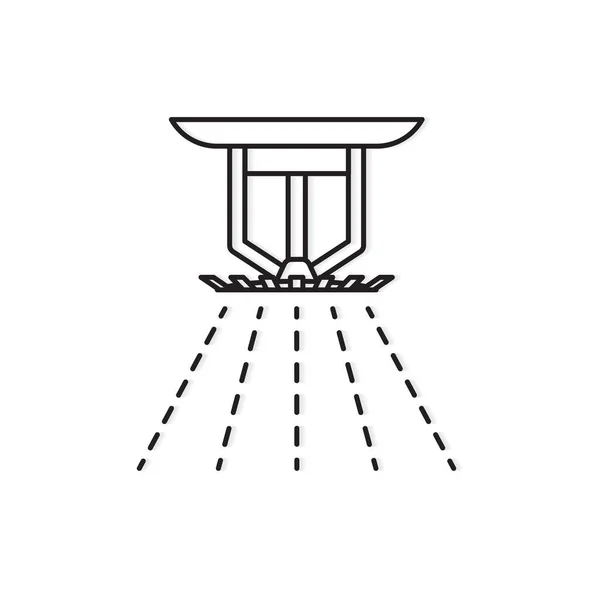 Feuer Sprinkler Symbol Vektor Illustration — Stockvektor