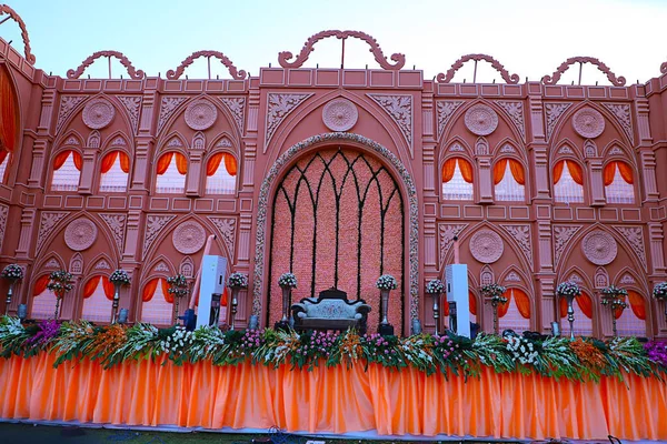 Jodhpur Rajasthan India Maj 2018 Stor Indisk Fet Bröllopsscen Med — Stockfoto
