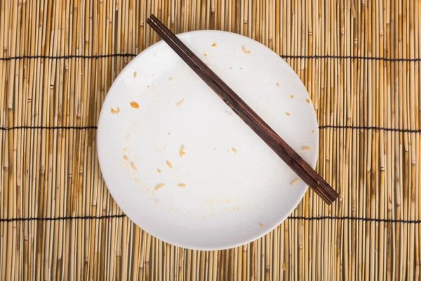 Empty Dirty bowl after food — Stock Photo, Image