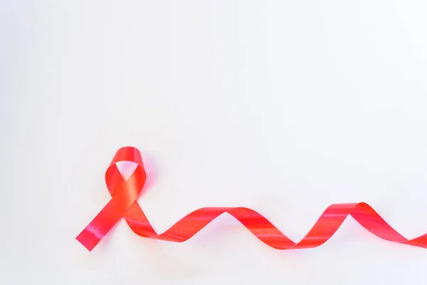 红丝带支持Hiv，艾滋病 — 图库照片
