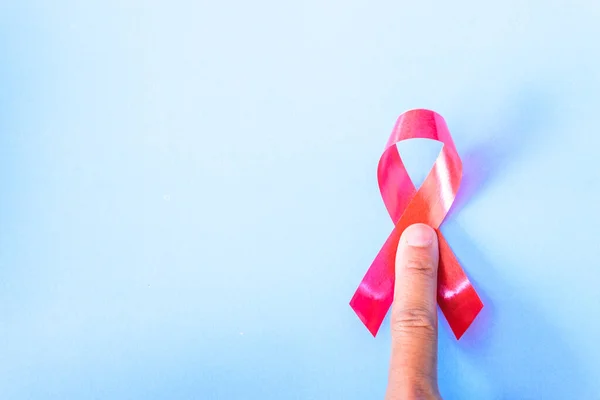 Supporto del nastro rosso HIV, AIDS — Foto Stock