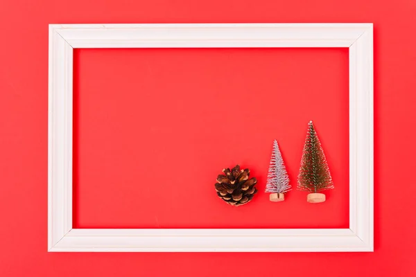 Ano Novo, Natal Natal composição do feriado, vista superior abeto verde — Fotografia de Stock