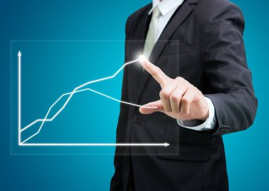 İşadamı ayakta duruyor, el ele tutuşuyor, finansman izole.