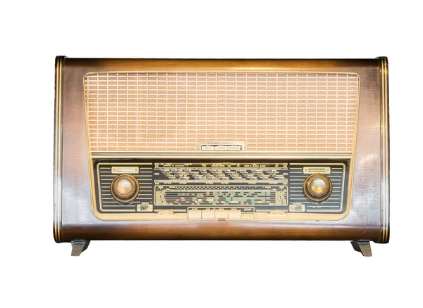 Vecchio ricevitore radio del secolo scorso isolato — Foto Stock