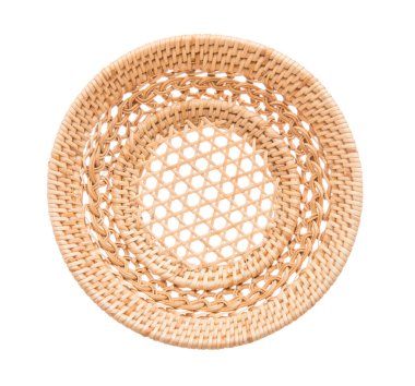 Tahta sepet hasır ahşap el yapımı üst manzara