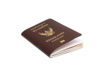 Tayland Id pasaport beyaz arka plan üzerinde isolaye