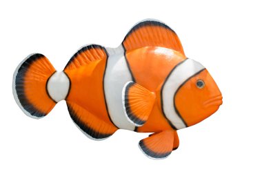 Çizgi film balık nemo turuncu renk heykeli