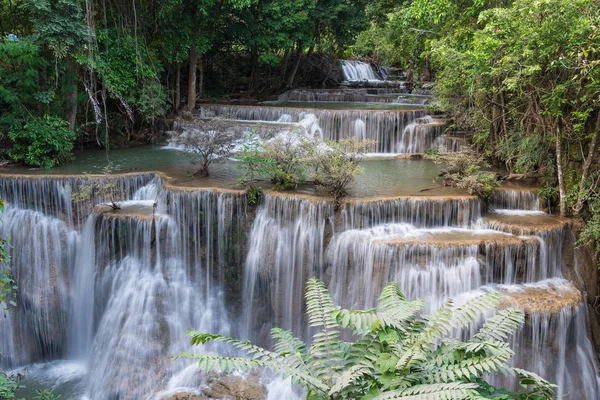 Huay Mae Kamin Waterfall Park Kanchanaburi Thailand — Stock Photo, Image