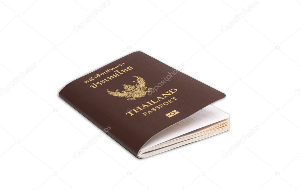 Thailand ID passport isolaye on white background