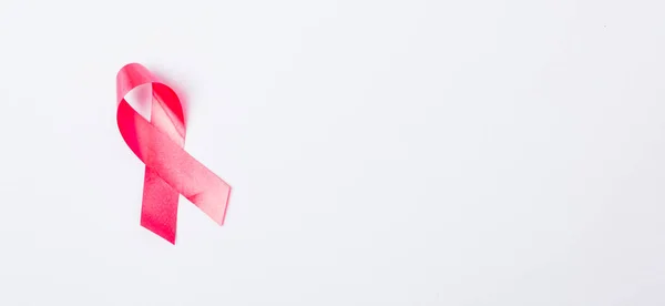 Καρκίνος Του Μαστού Έννοια Μήνα Επίπεδη Lay Top View Ροζ — Φωτογραφία Αρχείου
