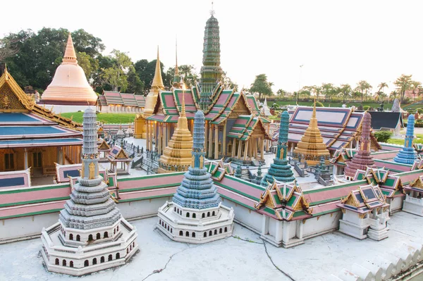 Királyi Templom Smaragd Budoha Reprodukálni Mini Méret Mini Sziámi Thaiföld — Stock Fotó